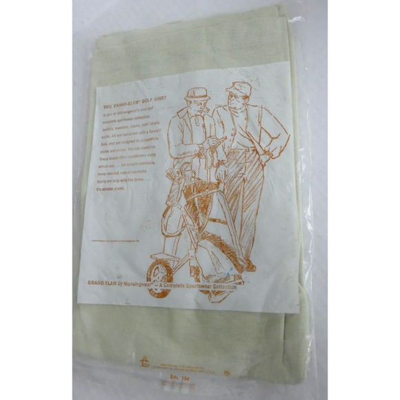 NOS Munsingwear Penguin 60s Pale Green High Neck T-Shirt Sz M Grand Slam Vtg - Picture 4 of 4